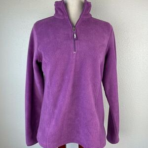 PBX Basics Purple Quarter Zip Pullover Fleece and Matching Sweat Pants EUC